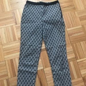 Cigarette black and white pants